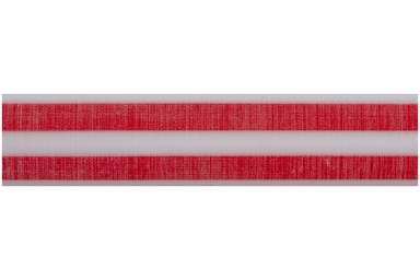 3/4" Acrylic Straight Red & White Stripes