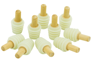 Silicone Bottle Stoppers with Dowels 10 Pack