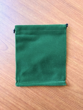 Green Felt Drawstring Pouches 5pk