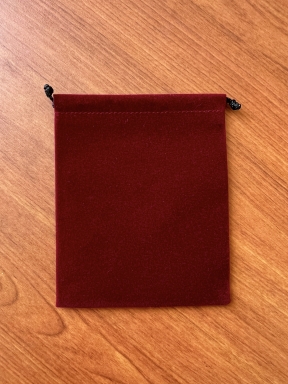 Maroon Felt Drawstring Pouches 5pk