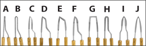 Pkg 10 Writing Tips for Burnmaster&reg; Pen (A-J)