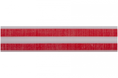 3/4" Acrylic Straight Red & White Stripes
