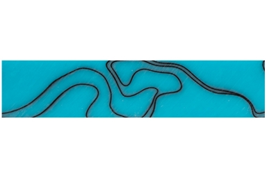 Lava Bright 3/4" Aqua w/Black