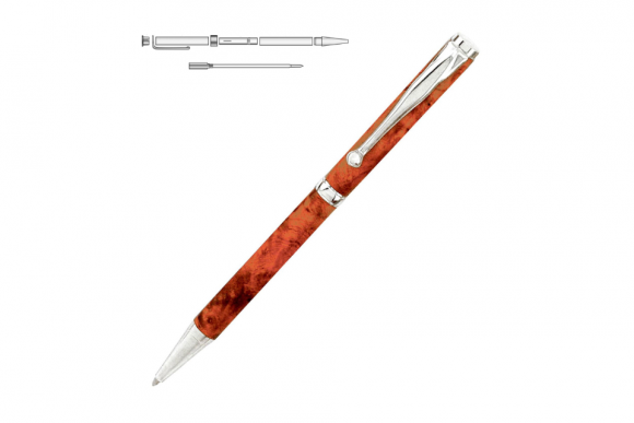 Fun Slimline Pen (5) Chrome Plated