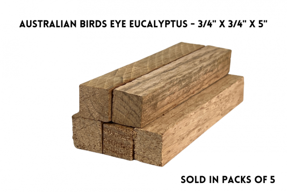 Australian Birds Eye Eucalyptus Pen Blanks - 5 Pack