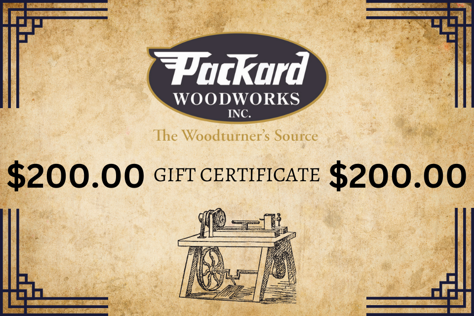 Packard Woodworks The Woodturner's Source Gift Certificate 200