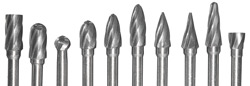 10pc Carbide 1/4" Carving Burr Set