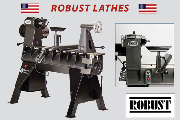 We now offer American Made ROBUST Lathes. They are very high quality and feature stainless steel beds. Call us with any questions you may have.